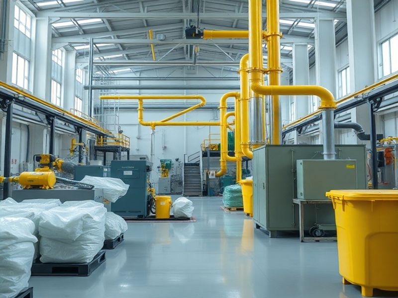 现代化塑料回收工厂全